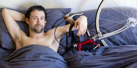 'If I could, all my work would be around cycling,' says the TV presenter and comedian Bridges. Photo / Richard Robinson