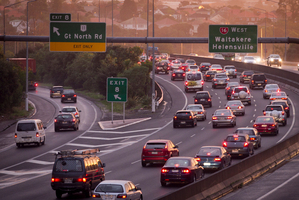The Great North Rd exit on the Northwestern motorway. Photo / NZ Herald