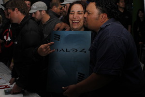 Fans celebrate the arrival of Master Chief's next adventure, Halo 4. Photo / Herald online