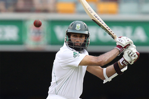 South Africa's Hashim Amla plays a shot during the first day of the first cricket test match between Australia and South Africa. Photo / AP