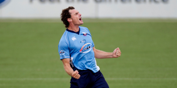 Kyle Mills, one of the 16 Cricketers who have started legal proceedings to reclaim unpaid match fees. Photo / Brett Phibbs