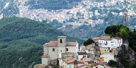 Monteferrante clings to the mountains in a region where women still wear heavy black traditional costumes, not for tourists but for comfort. Photo / Getty Images
