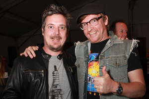 Grant Lobban (left) and Rhys Darby man up. Picture / APN
