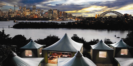 The campsite at Taroga Zoo has one of the best views in Sydney. Photo / Supplied