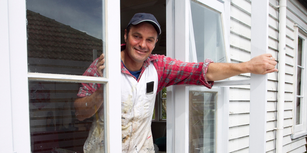 Justin Newcombe's new French doors. Photo / Natalie Slade
