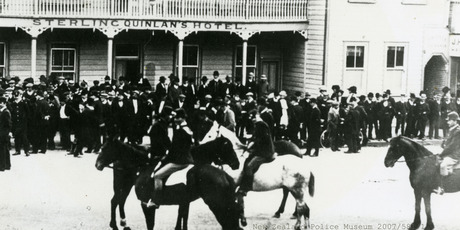 An image from the exhibition at the New Zealand Police Museum in Porirua marking the 100th anniversary of the Waihi miners strike. Photo / Supplied