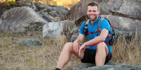 Richard Bowles is bowling his way through New Zealand the hard way. Photo / Supplied