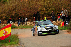 Hiccups aside, Hayden Paddon showed his talent on the tarmac, winning five of the six stages on the last day in Spain. Photo / Honza Fronek