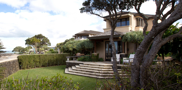 The refurbished Milford home has an indoor swimming pool, a wine cellar and four living areas. Photo / Sarah Ivey