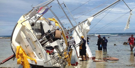 Police have found 200 kilograms of cocaine, with a street value of AU$116 million, and a dead body in a yacht bound for Australia. Photo / AFP