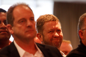 David Shearer, front, may face a leadership challenge from David Cunliffe if he loses caucus support. Photo / Michael Craig