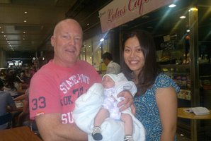 Phil Preston with his partner Chau and baby Carter Nguyen Phun Preston. Photo / Supplied