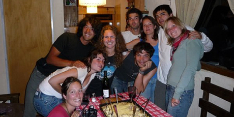 Derek Cheng with couchsurfing companions in Bariloche, Argentina. Photo / Derek Cheng.