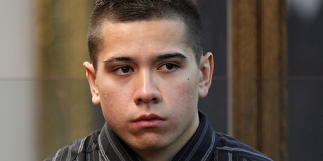 Shayd Robinson is on trial in the High Court at Wellington accused of murdering Aaron Hadfield. Photo / Mark Mitchell
