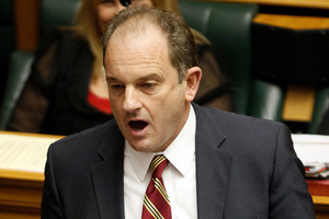 Although there was applause, only one third of the audience stood to welcome David Shearer at the conference. Photo / NZ Herald