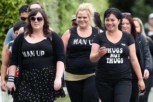 Anti-violence protesters on the march.