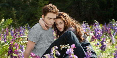 Robert Pattinson as Edward Cullen and Kristen Stewart as Bella Swan in 'The Twilight Saga: Breaking Dawn Part 2'. Photo / Supplied