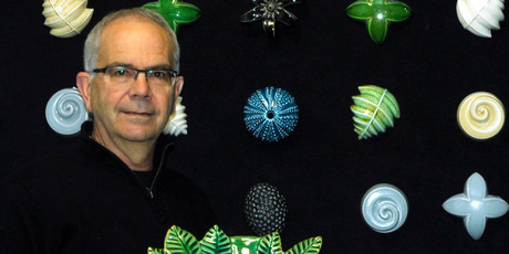 Potter Bob Steiner with one of his creations. Photo / supplied