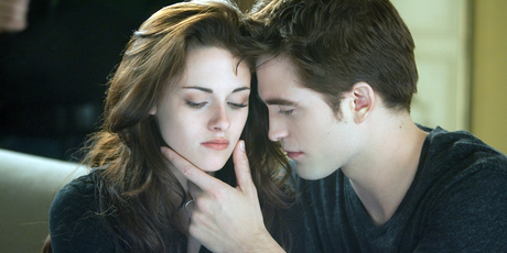 Kristen Stewart, left, and Robert Pattinson are more tolerable in the final Twilight film. Photo/AP