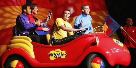 The Wiggles in their iconic Big Red Car. Photo / Getty Images