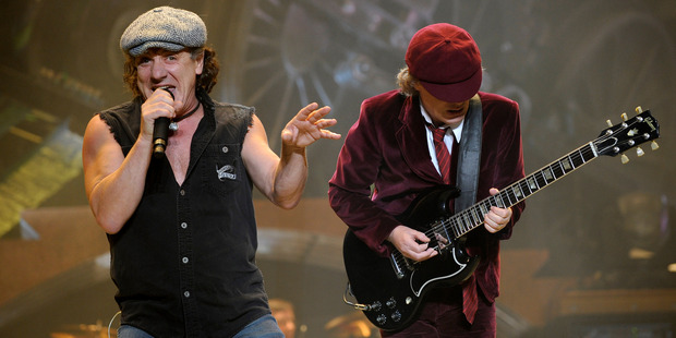 Brian Johnson, left, and Angus Young of AC/DC perform at Madison Square Garden in New York. Photo/AP