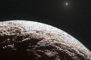 An artists impression of the surface of the distant dwarf planet Makemake. Photo / AP