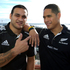 All Blacks halfbacks Piri Weepu (left) with Aaron Smith, June, 2012. Photo / Brett Phibbs 