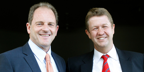 David Cunliffe, right, has pledged to support Labour leader David Shearer if an early leadership vote was held. Photo / Christine Cornege