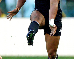 Faumuina has more potential in terms of mobility, ball-carrying and maybe scrummaging but is still susceptible to the odd off day. Photo / Getty Images