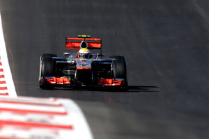 Lewis Hamilton set the pace in opening free practice for this weekend's Brazilian Grand Prix title showdown. Photo / AP