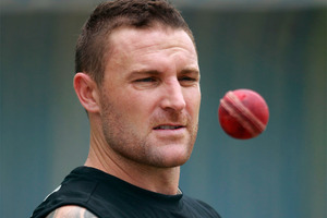 Brendon McCullum hopes the pitch at the Galle International Stadium will take even more turn in the latter stages of New Zealand's test against Sri Lanka. Photo / AP.