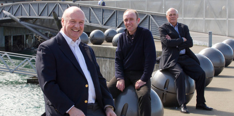 (From left) Syl Semantics chief executive Sean Wilson, chief technology officer Adrian John and chairman John Selby. Photo / Mark Mitchell