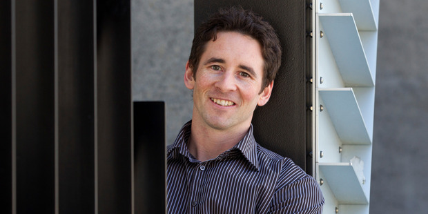 IndieReign chief executive David White before his pitch at the Angel Summit Conference in Wellington. Photo / Mark Mitchell