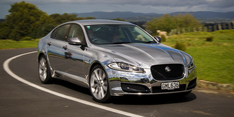 The Jaguar XF, which took more than 50 hours to "wrap", has certainly grabbed people's attention since it hit the roads in Auckland. Photo / Ted Baghurst
