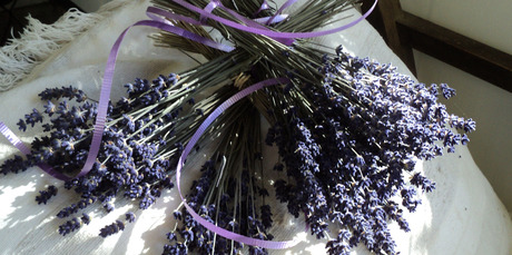 Dried lavender makes for a pretty decorative touch in the home. Photo / Dansys Pass Lavender