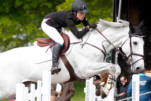 Rebekah van Tiel, on Adeaze, says her next aim is to be crowned Young Rider of the Year at the Horse of the Year Show in March. Photo / Christine Cornege