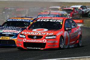 Whincup never lets the pressure drop on the track but is not averse to some good-natured advice. Photo / EDGE photographics