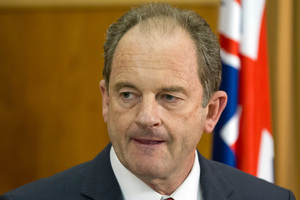 Labour Party leader David Shearer announcing their caucus vote outcome at a press conference at Parliament, Wellington today. Photo / Mark Mitchell