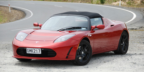 The electric Tesla Roadster exerts plenty of G-force - so satisfying. Photo / Jacqui Madelin