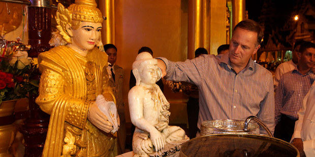 John Key says New Zealand will announce a diplomatic presence for Burma next year. Photo / Alan Gibson