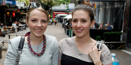 Rebekah Luker, left, and Jessica Tappenden urge people to be sceptical about big prize promotions. Photo / Michael Craig