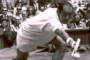 In this 1965 file photo Bob Hewitt competes during a tennis match at Wimbledon, England. Photo / AP