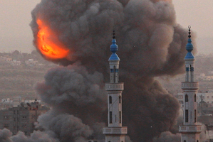 Israel always claims its strikes on Gaza City and other targets are just responses to Palestinian violence. Photo / AP