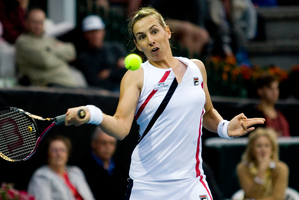 Marina Erakovic in action. Photo / Dean Purcell