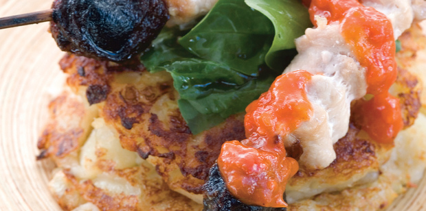Potato apple rosti can accompany sweet or savoury foods. Photo / New Zealand Woman's Weekly