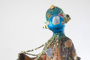 Reptilian Brain Keeper Cage by Rohan Wealleans at Ivan Anthony Gallery. Photo / Kellie Blizard