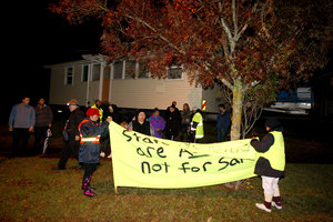 Protests are about the experience of being uprooted and kicked out. Photo / Sarah Ivey