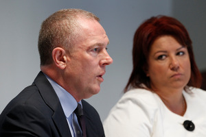 Paula Bennett and Ministry of Social Development chief executive Brendon Boyle. Photo / Mark Mitchell