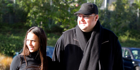 Megaupload founder Kim Dotcom and his wife Mona Dotcom. Photo / Sarah Ivey