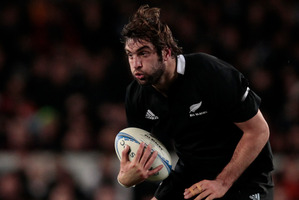 All Black Samuel Whitelock in action. Photo / Richard Robinson